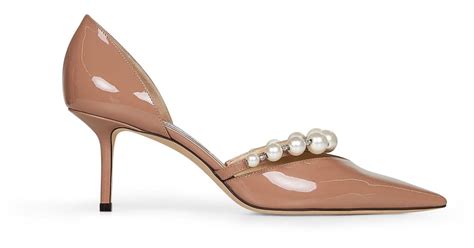 Jimmy Choo Nude Patent Leather Aurelie Pumps Lyst