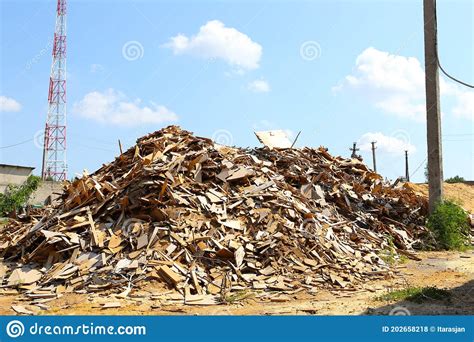 A Large Batch Of Waste To Be Processed Woodworking Industry Removal Of