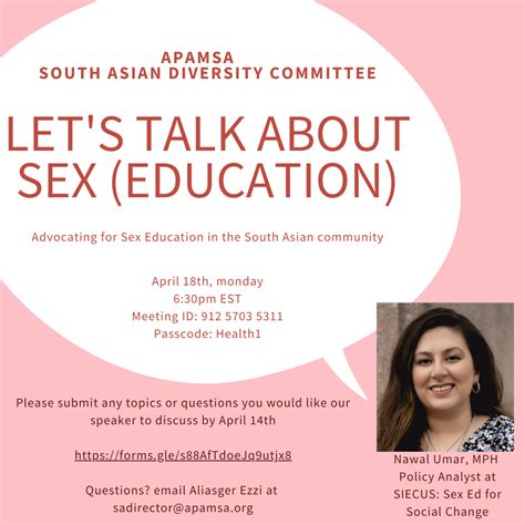 Lets Talk About Sex Education APAMSA