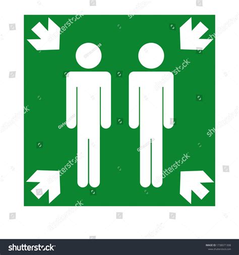 assembly point symbol vector illustration isolate stock vector royalty