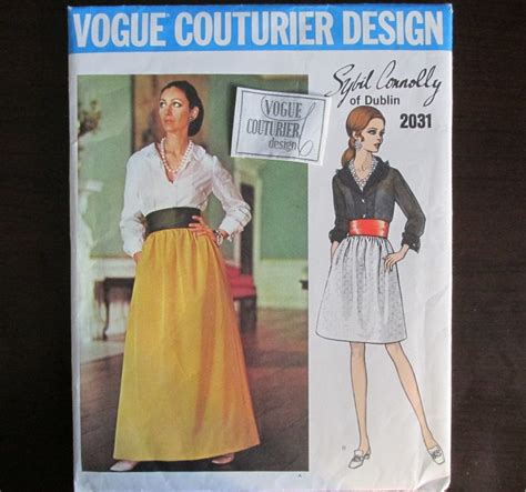 Vogue Couturier Design 2031 Uncut Sybil Connolly 2 Piece Evening Dress Vintage 1960s Sewing