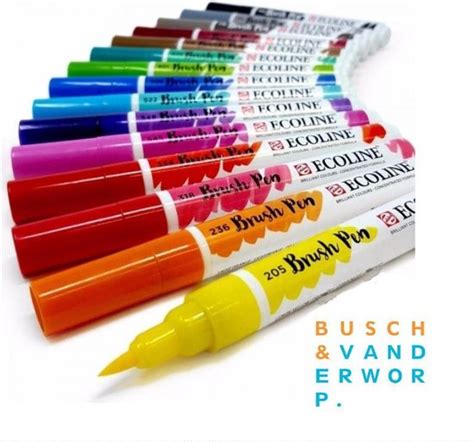 Ecoline Brushpen Set Alle Kleuren Busch Van Der Worp Bol