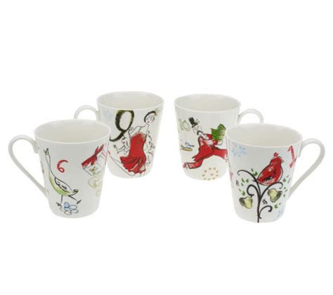 Lenox Set of 4 12 days of Christmas Mugs - Page 1 — QVC.com