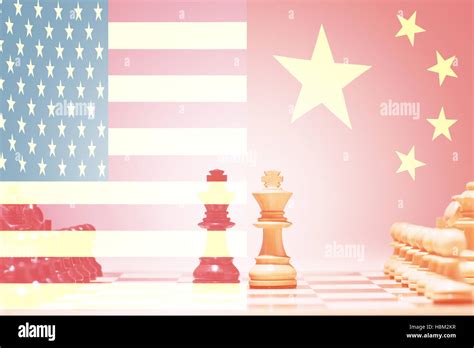 China Vs Usa Chess Game Stock Photo Alamy