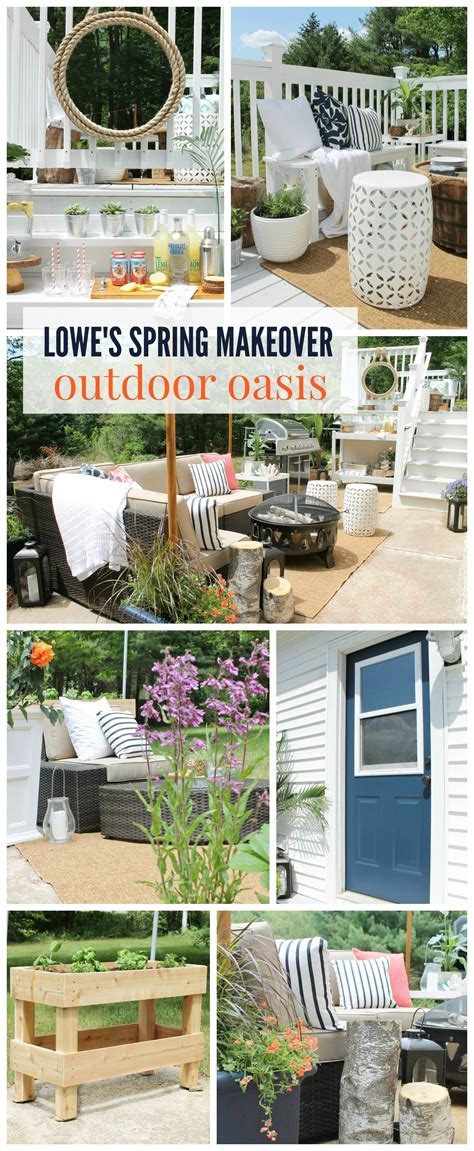Lowe's Spring Makeover-Outdoor Oasis | Summer patio decor, Patio