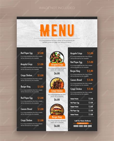 Premium Psd Restaurant Menu Cover Design Template