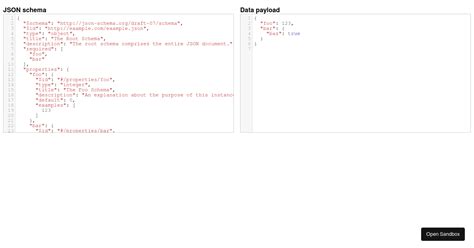 Json Schema Validator Forked Codesandbox