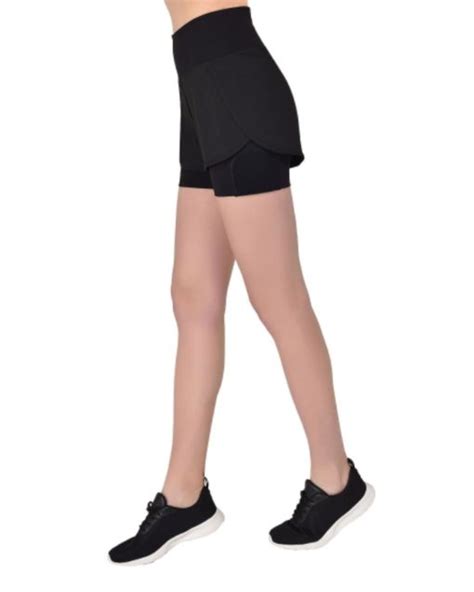 BILCEE Women S Black High Waist Flexible Sport Tights Shorts Afandee