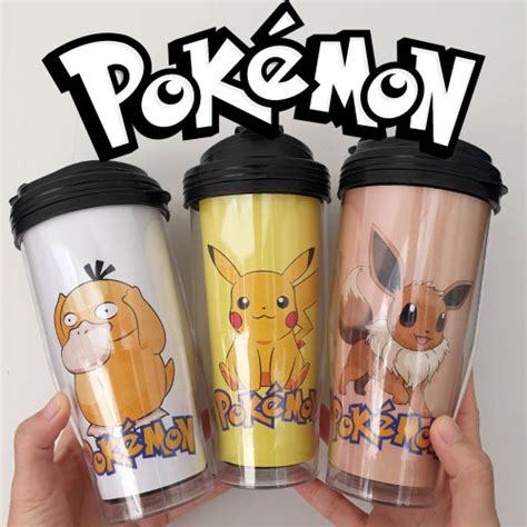 Jual Tumbler Pokemon Pikachu Snorlax Charizard Eevee Psyduck Suvenir