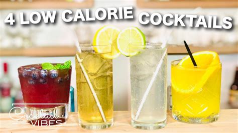 4 LOW CALORIE Cocktails | Cocktail Recipes - YouTube