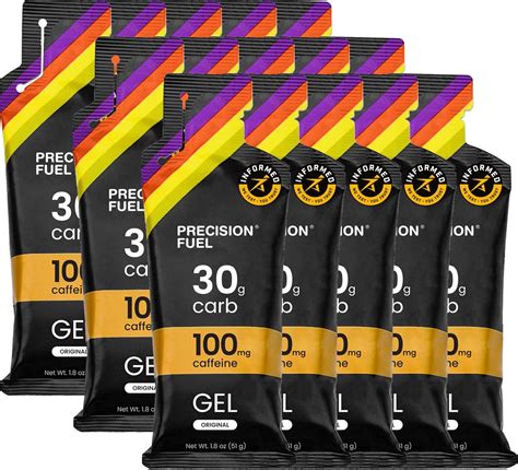 precision fuel pf caffeine energy gel mild flavour running gels