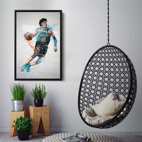 Lamelo Ball Poster Charlotte Hornets Nba Framed Wall Art Home Etsy