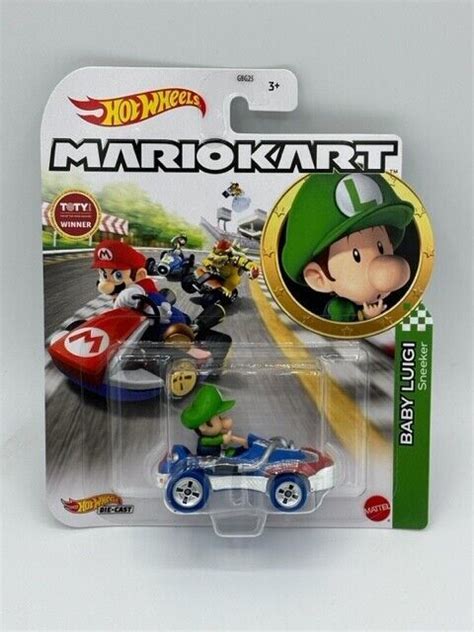 Hot Wheels Hw Mario Kart Toty Baby Luigi Sneeker