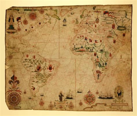 World 1633 Portolan Chart Kroll Antique Maps