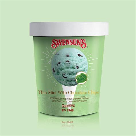 Swensens Thin Mint Ice Cream Pint Tub Ntuc Fairprice