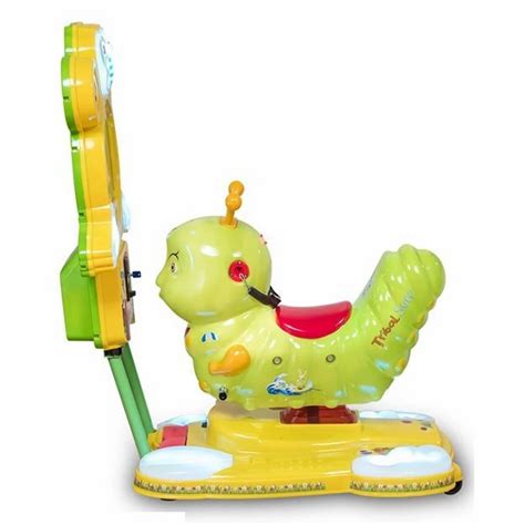 Single Player Card Operated Green Caterpillar Swing Rocking Arcade