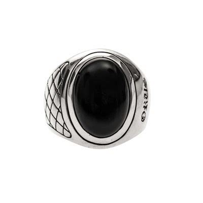 Bague Homme Onyx Asym Trique Argent Orusbijoux Maty