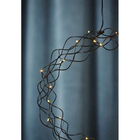 Köp Curly Krans Dew Drop LED 30cm Svart från Star