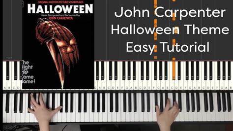 John Carpenter Halloween Theme Piano Tutorial Easy Youtube