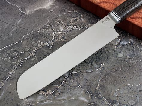 Нож Сантоку, клинок из стали Bohler N690, рукоять из африканского ...
