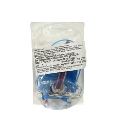 Portex Blue Line Ultra Cuffed Tracheostomy Tube Buy Online At Best