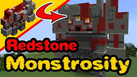 Minecraft Dungeons Redstone Monstrosity Mob Build Minecraft Statue