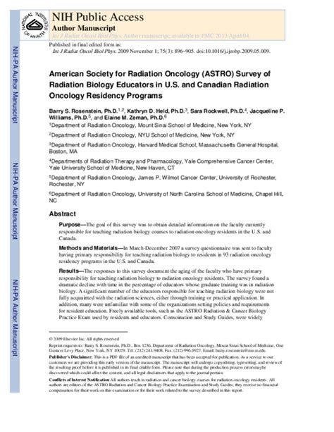 Pdf American Society For Radiation Oncology Astro And American