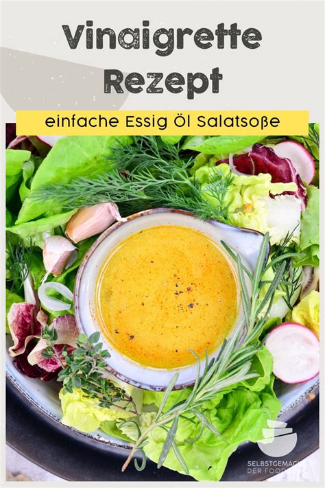 Vinaigrette einfaches Essig Öl Salat Dressing Selbstgemacht Der