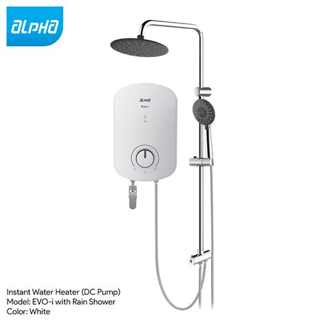 KM Lighting Product Alpha Instant Water Heater With Rain Shower