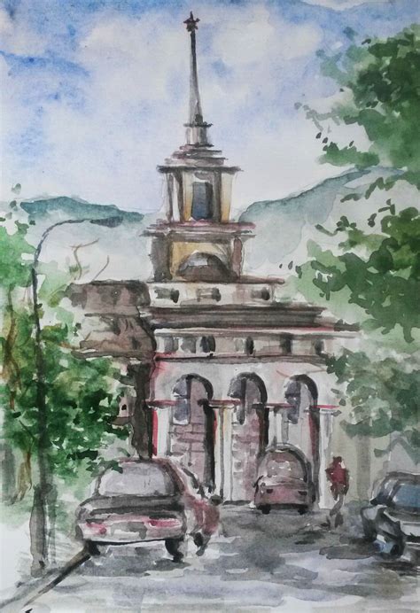 Красноярск акварелью | Пикабу