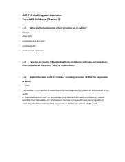 Tutorial Assurance And Auditing Questions Chap Docx Acc