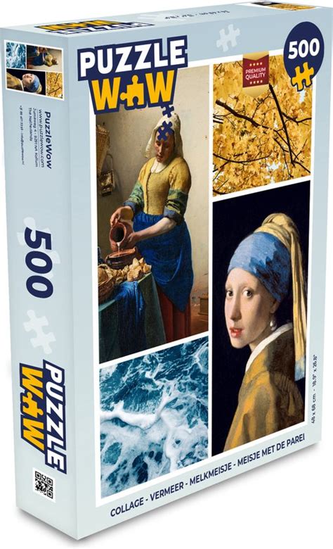 Puzzel Collage Vermeer Melkmeisje Meisje Met De Parel Legpuzzel