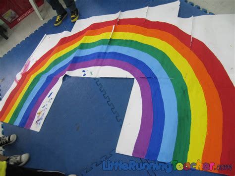Recycled Rainbow Art « Little Running Teacher