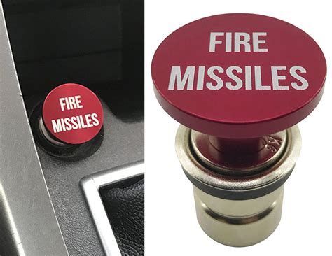 Fire Missiles Button - 12-Volt Car Cigarette Lighter | The Green Head