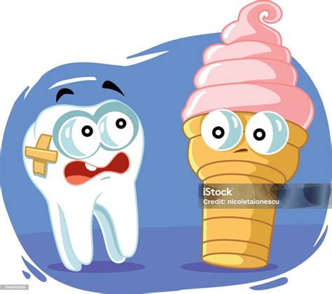 Dente Sensível Ao Gelado - Vetores de Dente Sensível Scared De Desenhos Animados Frios Do Vetor Do ...