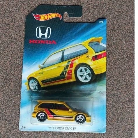 HOT WHEELS HONDA 風火輪本田 EF 特別塗裝黃色 蝦皮購物