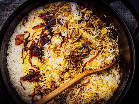 Lamb Biryani With Saffron, Yogurt, and Caramelized Onions Recipe