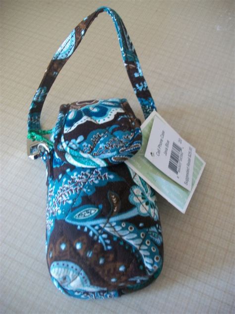 Vera Bradley Cell Phone Case Java Blue Tech Id Card Makeup Holder Nwt