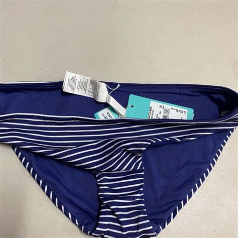 Seafolly Navy Striped Bikini Set S