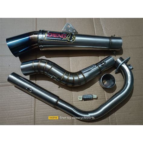 Daeng Sai4 Tube Type Stainless Big Elbow With Silencer For Raider 150 Carb Fi Shopee Philippines