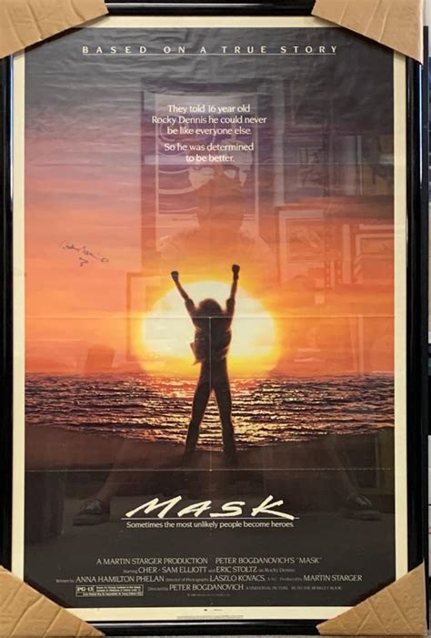 Peter Bogdanovich Mask Signed Poster