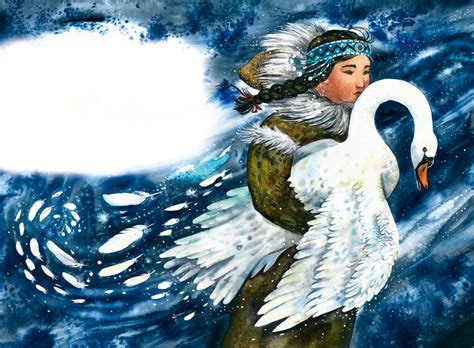 Иллюстрация Девочка Бусинка в стиле книжная графика
