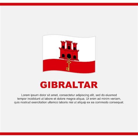 Premium Vector Gibraltar Flag Background Design Template Gibraltar