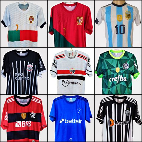 Camisas Time Futebol Europeu Nacional 2023 Cliente Escolhe Shopee