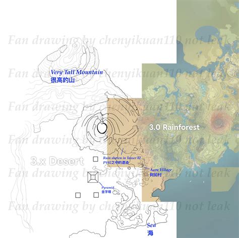 Sumeru Desert Map sketch based on 2.8.54 “satellite image” : r/Genshin ...