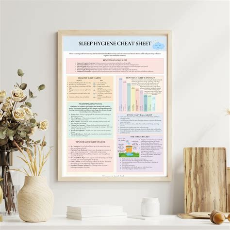Sleep Hygiene Cheat Sheet Monthly