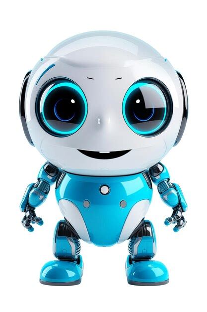 Premium Photo Adorable Friendly Robot With Large Expressive Eyes