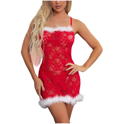 Lovskoo Lingerie Sets For Women Cute Christmas Strapless One Piece