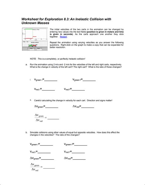 Collision Analysis Worksheet Answers