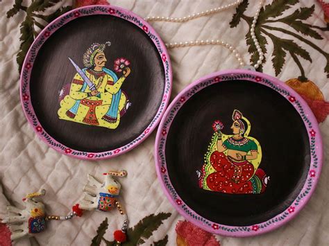 Jaipur Rajasthani Handpainted Wall Plate Indian Rajasthani Etsy Uk